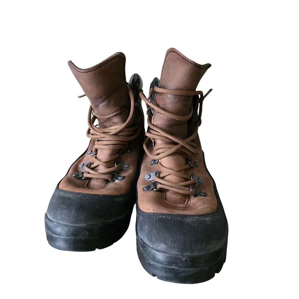 Bates E03400 Mens Mountain Combat Boots Brown Leather Vibram Sole 10.5 W
